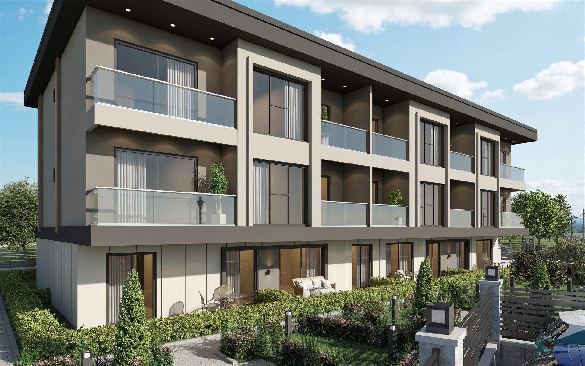 Turna Residence tamamlanan konut projesi cephe detayı
