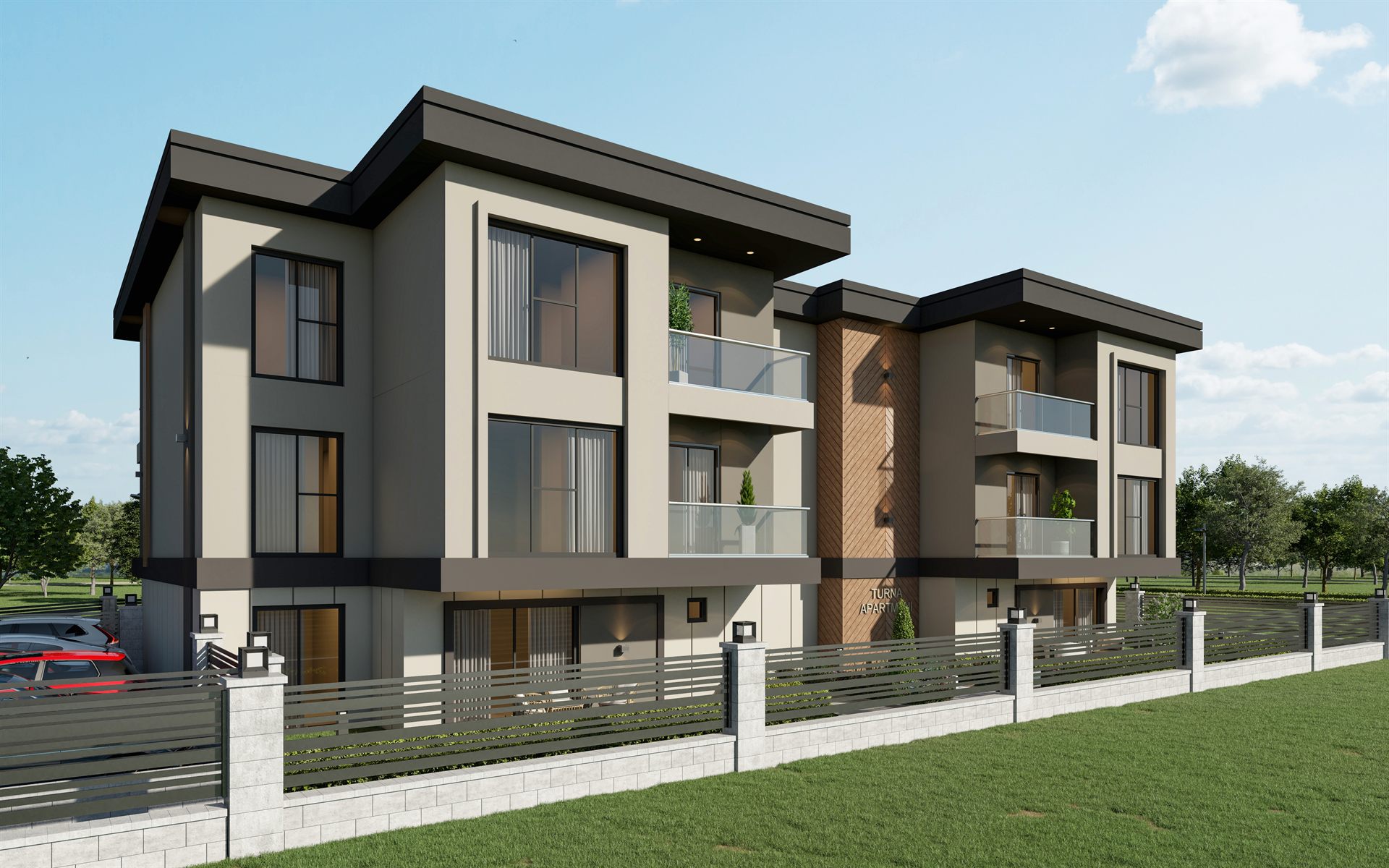 Turna Residence Çorlu çevre düzeni ve konut görünümü